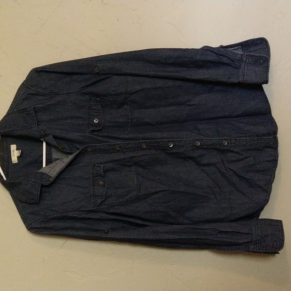 J crew dark chambray button up